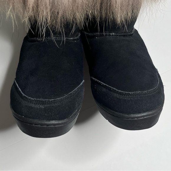 MARTINE ET BONAL Woman's Suede/Fur Sheepskin Lined Boots Size Large (W 8.5) - Picture 3 of 16